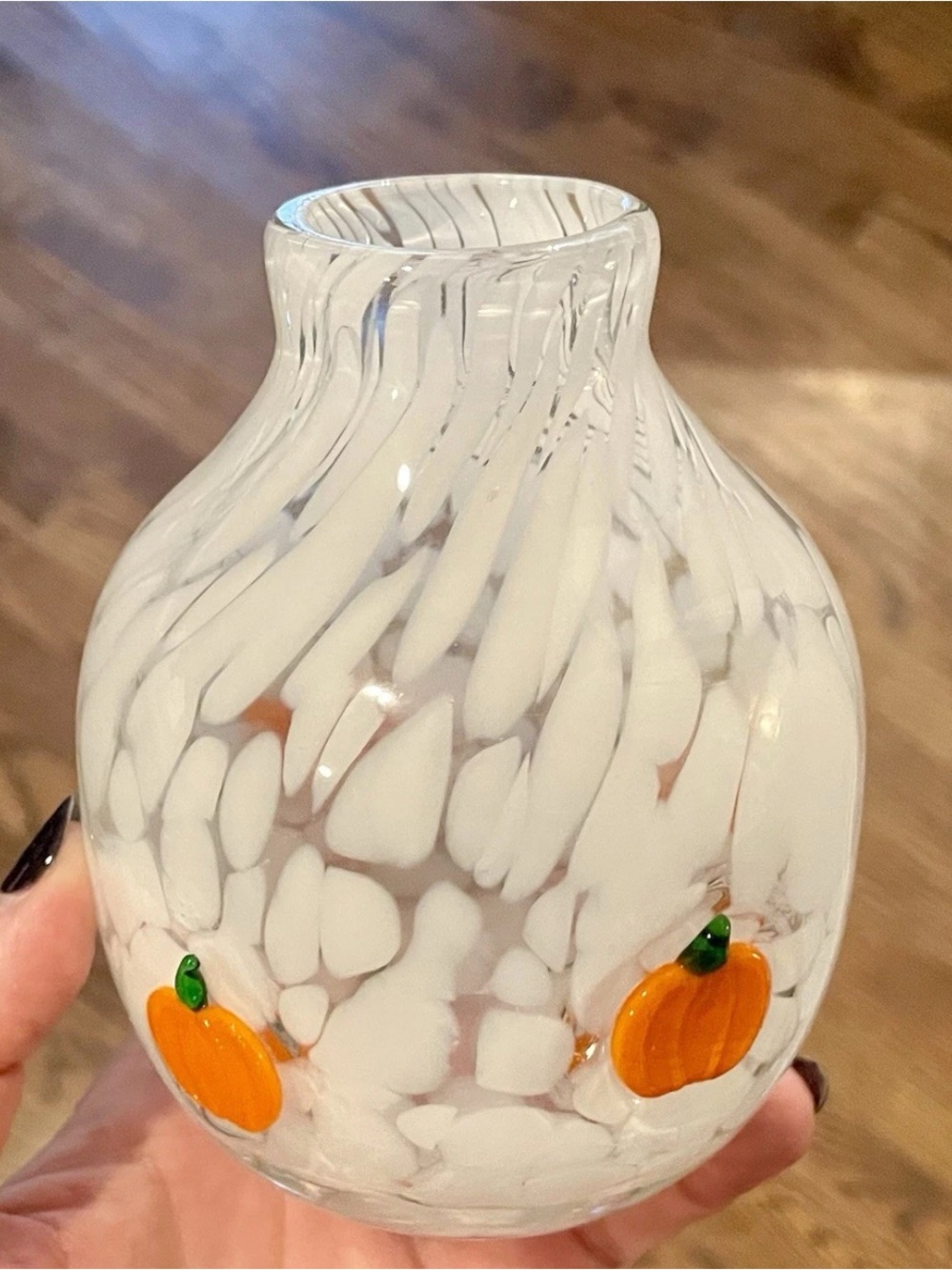 New Anthropologie Mystic Icon Glass Bud Vase - Pumpkin